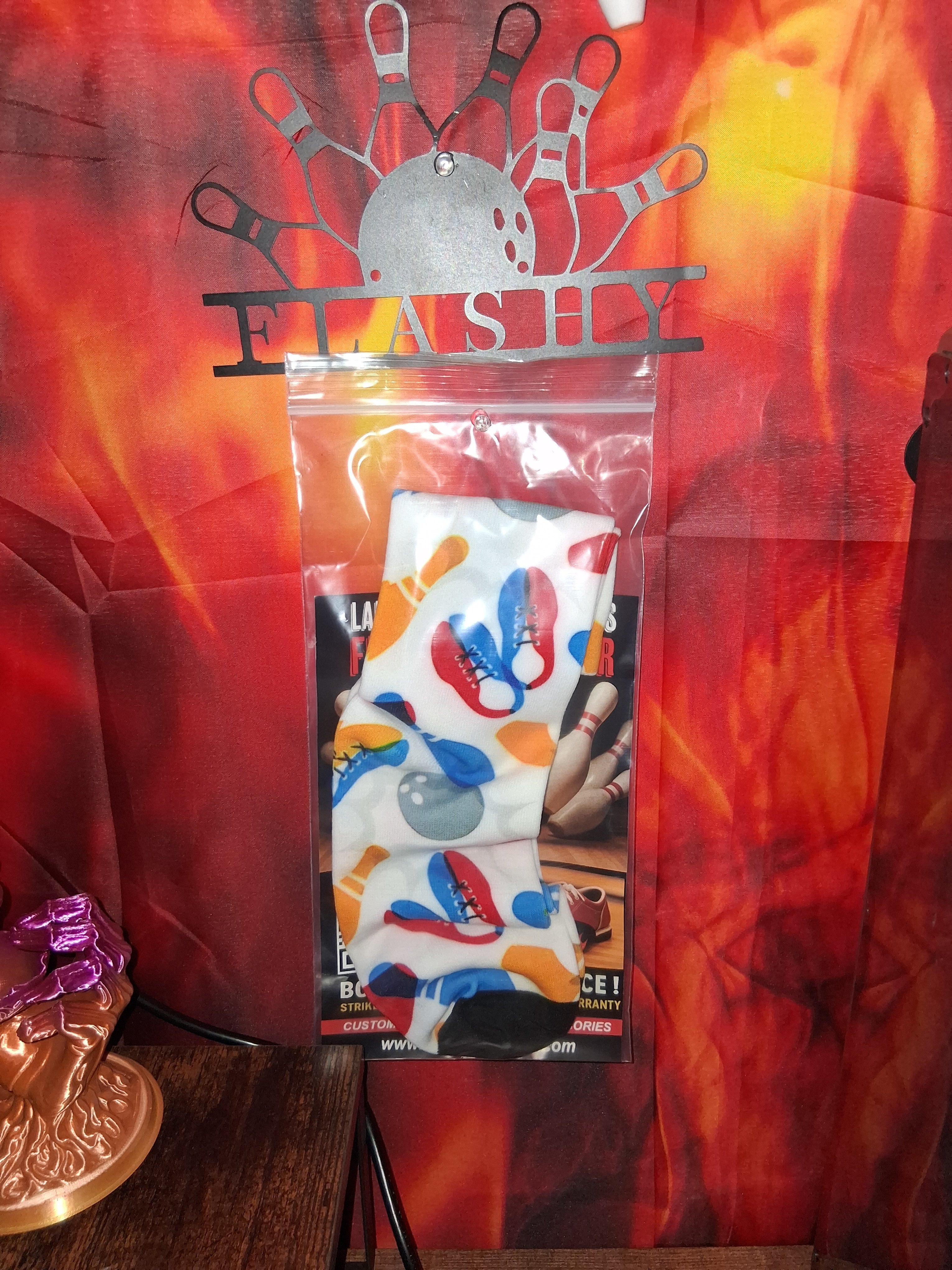 Flashy  Bowling print compression socks