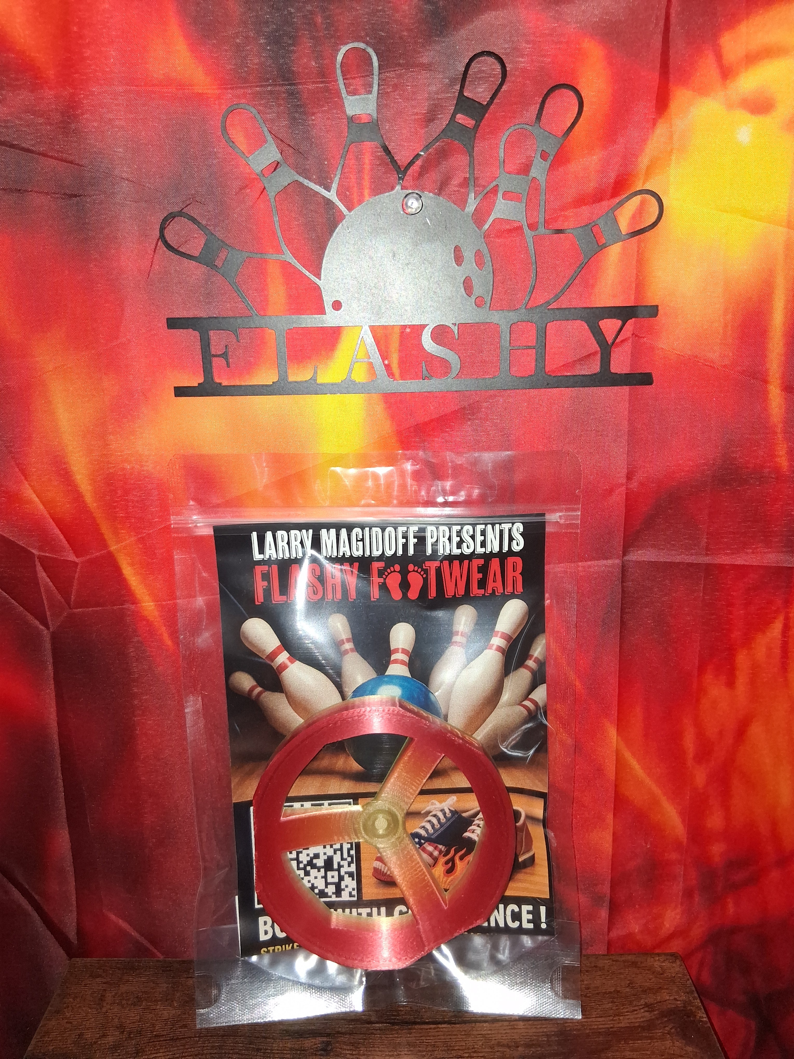 Flashy  Bowling  Ball Cup  Holder  peace love and happiness style